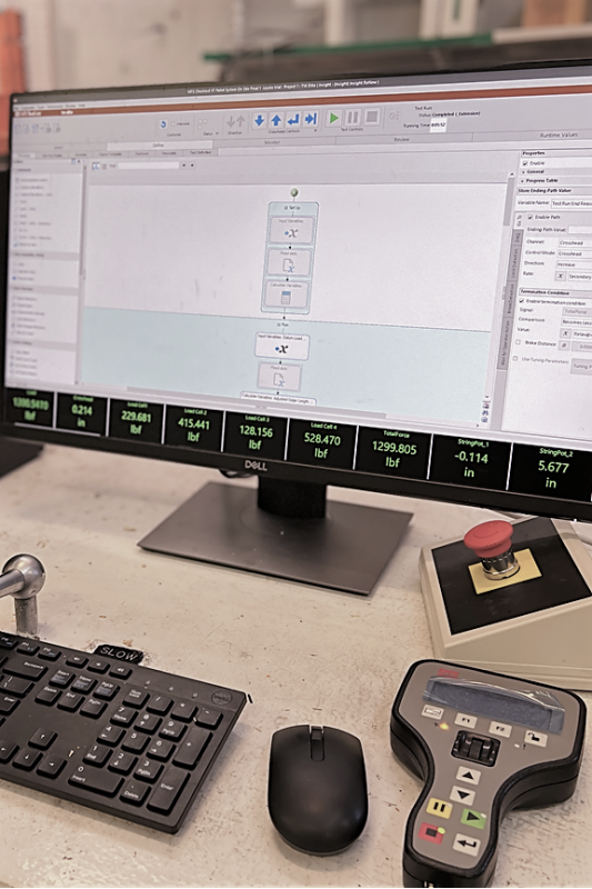Image 1b. Upgraded software for the unit load tester.