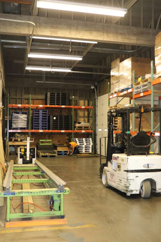 Image 3. New lighting in the FasTrack area of the distribution lab.