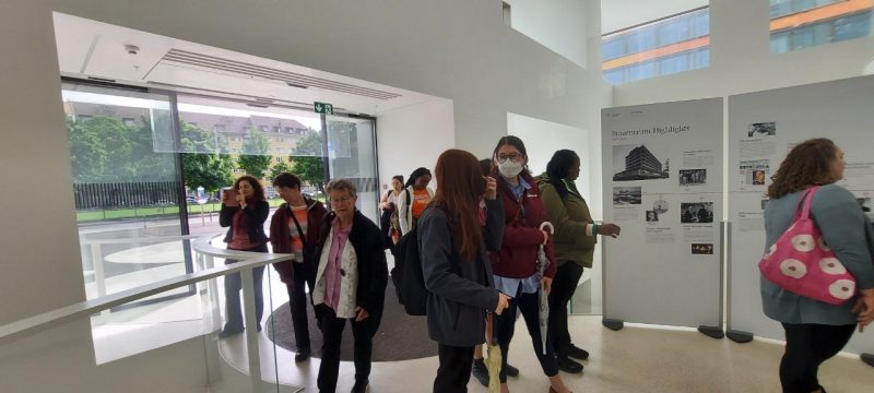 Image 3. Mary attending a tour of the University of Basel’s newly constructed Biozentrum, a leading, worldwide institute for molecular and biomedical research. Image 4. Mary attending a tour of the University of Basel’s newly constructed Biozentrum, a leading, worldwide institute for molecular and biomedical research.