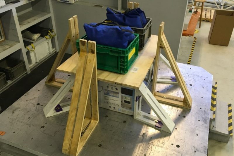 Image 1. Vibration testing of one of the AC units Image 1. Vibration testing of one of the AC units
