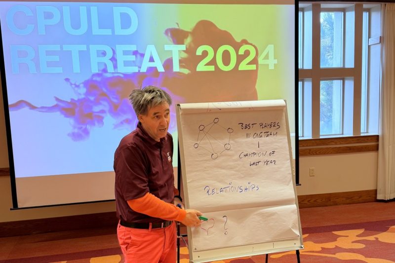 Image 2. Andras Vissi leading the team building retreat for CPULD.