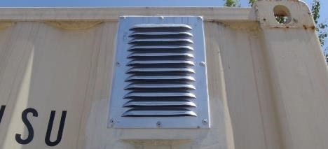 Air vent on a shipping container.