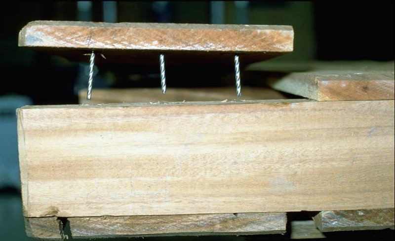 Figure 5. Showing fastener withdrawal causing pallet joint separation.